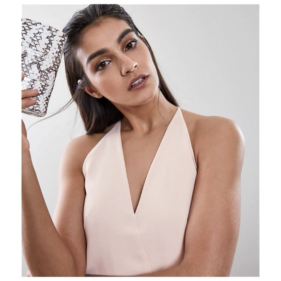 Reiss Pink Talin Strappy Back Midi Dress Size UK14/US10 NWT Flaw (Read) - Picture 2 of 14